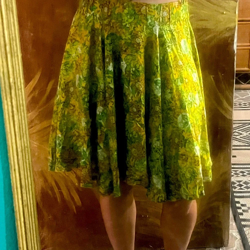 Authentic vintage retro mod 60s handmade pleated mini midi skirt 1960’s original - Picture 2 of 6